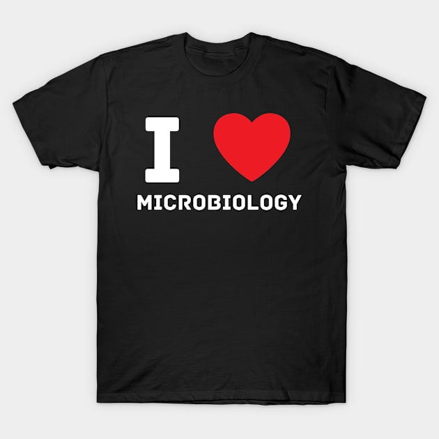 I Love Heart Microbiology T-Shirt by BobaPenguin